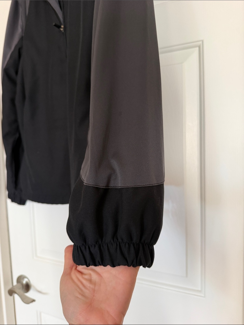 Men's Lightweight Half-Zip Shirt Jacket - Black & Gray - Picture 4 of 10